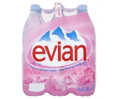 Evian Still Natural Mineral Water 6 X 1.5ltr