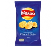 Walkers Cheese & Onion 6pk