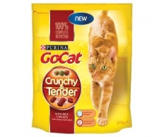 Go Cat Crunchy N Tender Beef & Chicken 375g